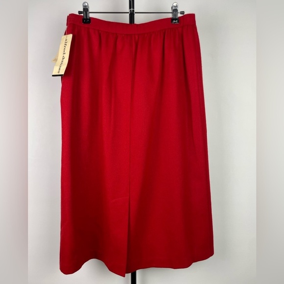 Vintage Alfred‎ Dunner Red 100% Wool Pencil Skirt - Picture 5 of 8